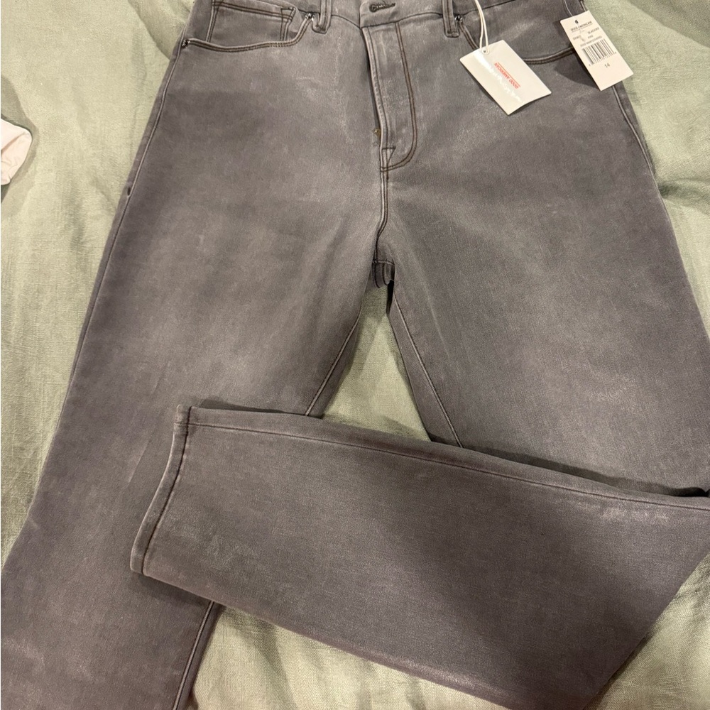 NWT Good American Gray Denim Jeans